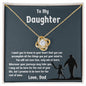 To My Daughter - Dazzling Love Knot Necklace - Love, Dad