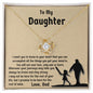 To My Daughter - Dazzling Love Knot Necklace From Dad