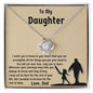 To My Daughter - Dazzling Love Knot Necklace From Dad