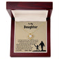To My Daughter - Dazzling Love Knot Necklace From Dad