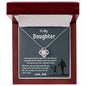 To My Daughter - Dazzling Love Knot Necklace - Love, Dad
