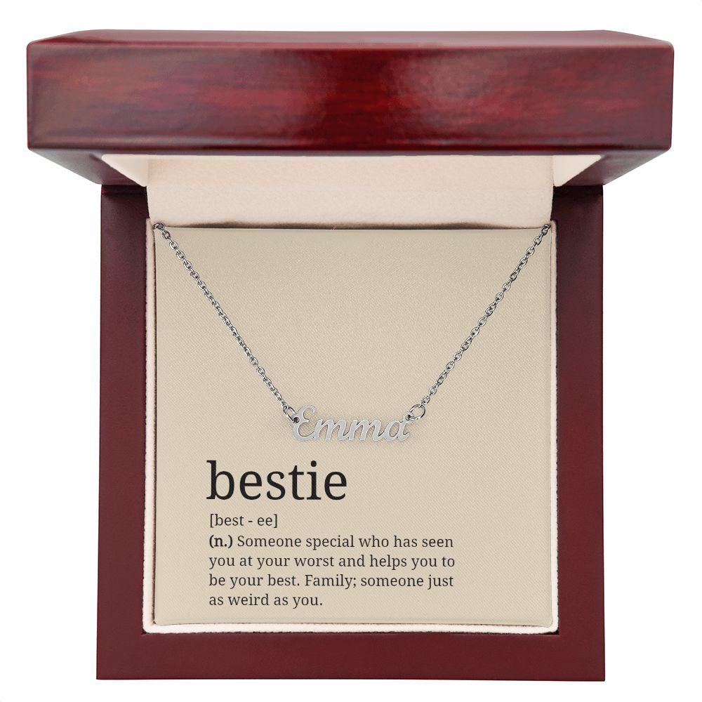 Custom Name Necklace For Bestie