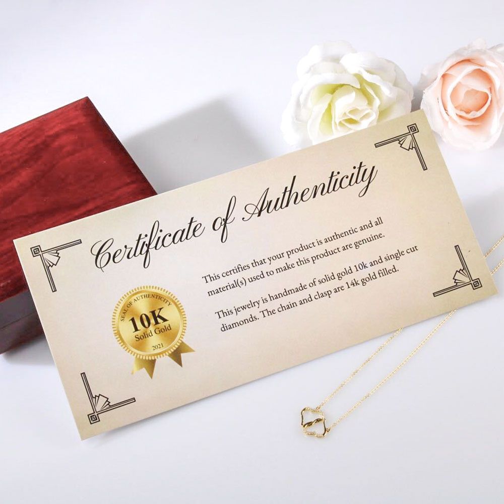 To My Gorgeous Soulmate - Solid Gold Necklace With Diamond Accents