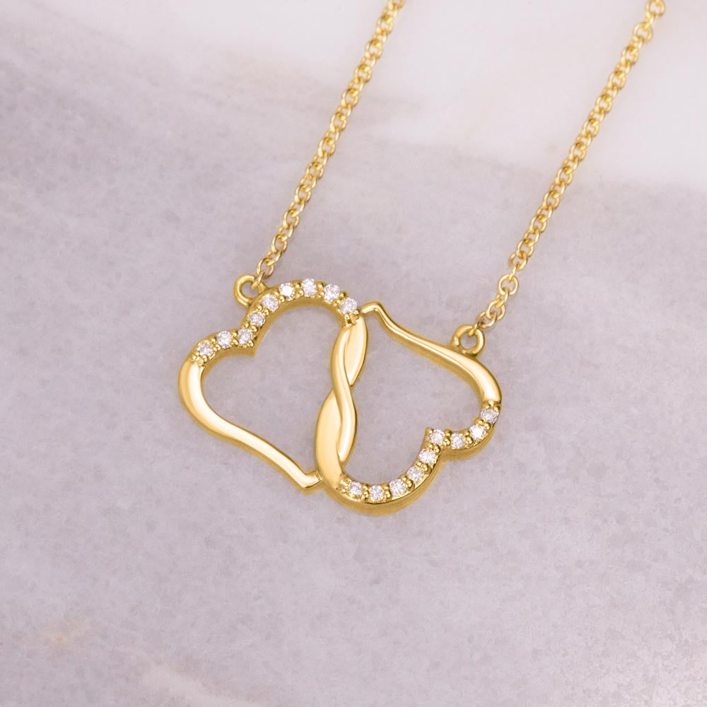 To My Gorgeous Soulmate - Solid Gold Necklace With Diamond Accents