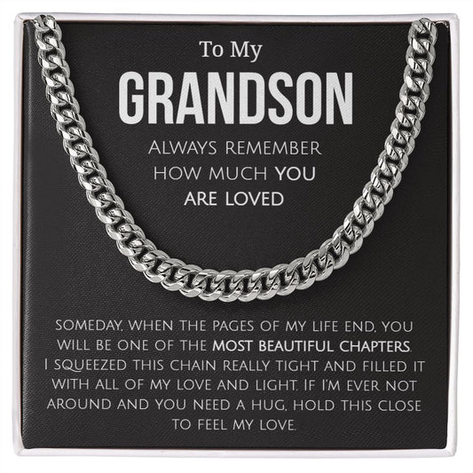 To My Grandson - Cuban Link Chain