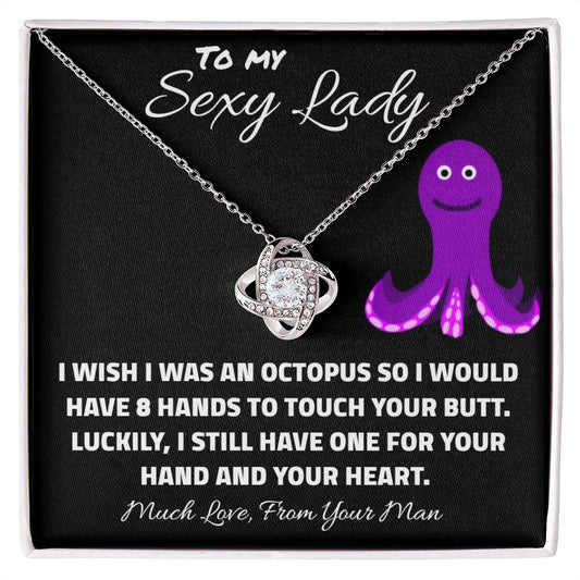 Much Love, From Your Man - Dazzling Love Knot Necklace