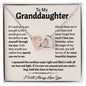 To My Granddaughter - I Will Always Love You - Sparkling Interlocking Hearts Necklace