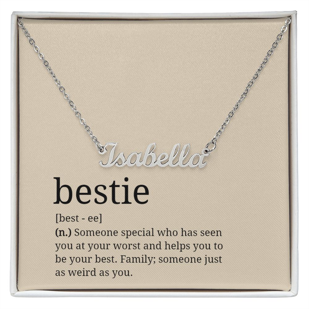 Custom Name Necklace For Bestie