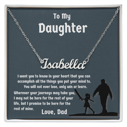 To My Daughter - Custom Name Necklace
